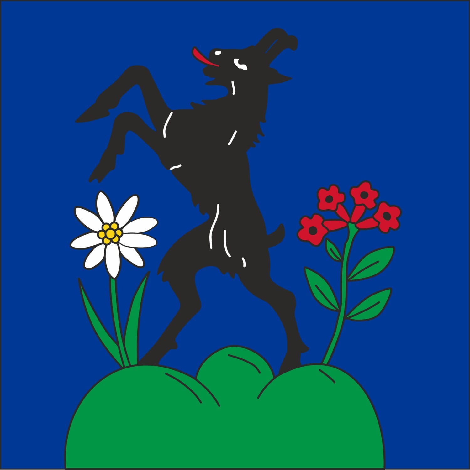 Fahne Gemeinde 3982 Bitsch (VS) | 30 x 30 cm und Gr&ouml;sser - Bild 1