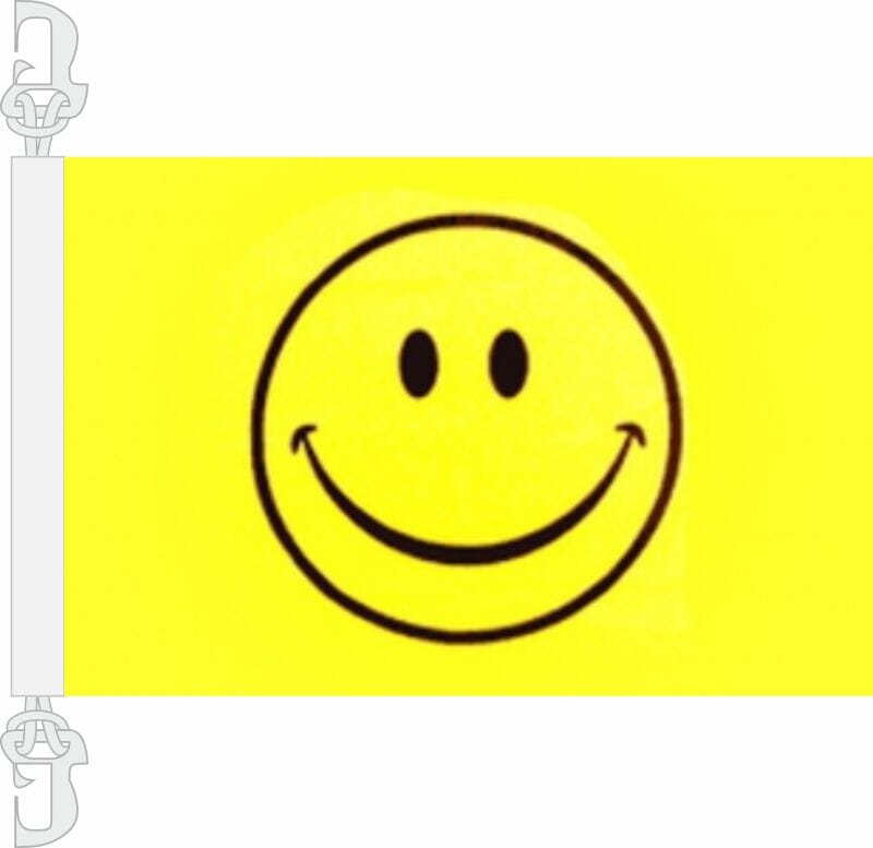 Smiley Hissfahne gedruckt im Querformat | 30 x 45 cm - Bild 1