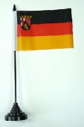 Rheinland Pfalz Tisch-Fahne mit Fuss | 10 x 15 cm - Bild 1