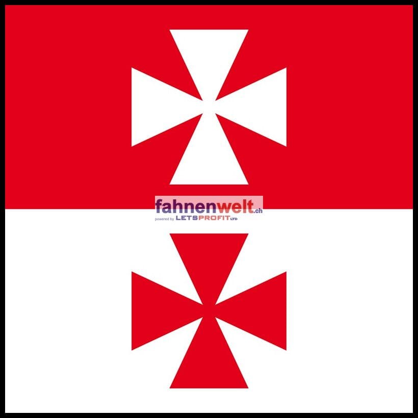 Fahne Gemeinde 3985 M&uuml;nster-Geschinen Ehemalige Gemeinde (VS) | 30 x 30 cm und Gr&ouml;sser - Bild 1