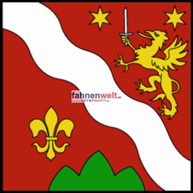 Fahne Gemeinde 3946, 3948 Turtmann-Unterems (VS) | 30 x 30 cm und Gr&ouml;sser - Bild 1