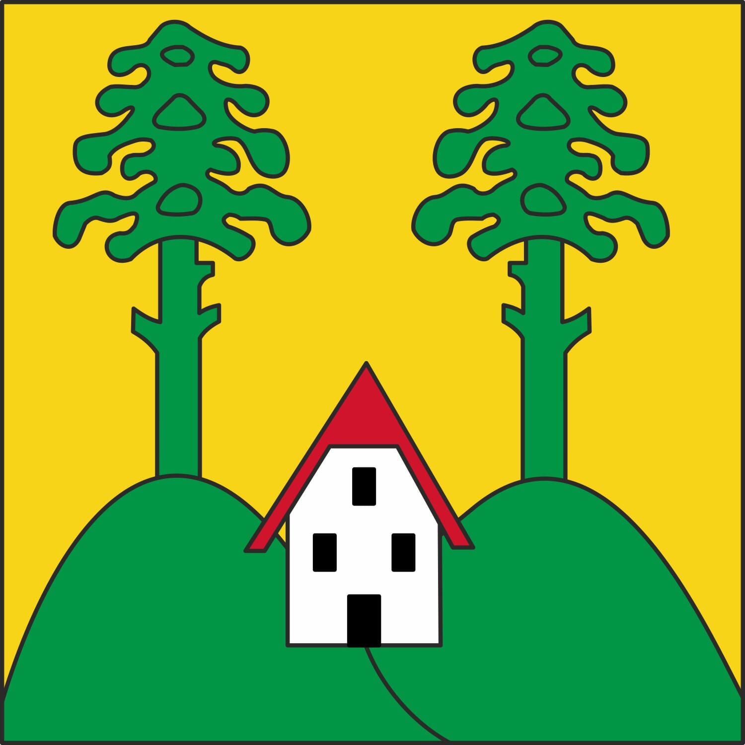 Fahne Gemeinde 4232 Fehren (SO) | 30 x 30 cm und Gr&ouml;sser - Bild 1