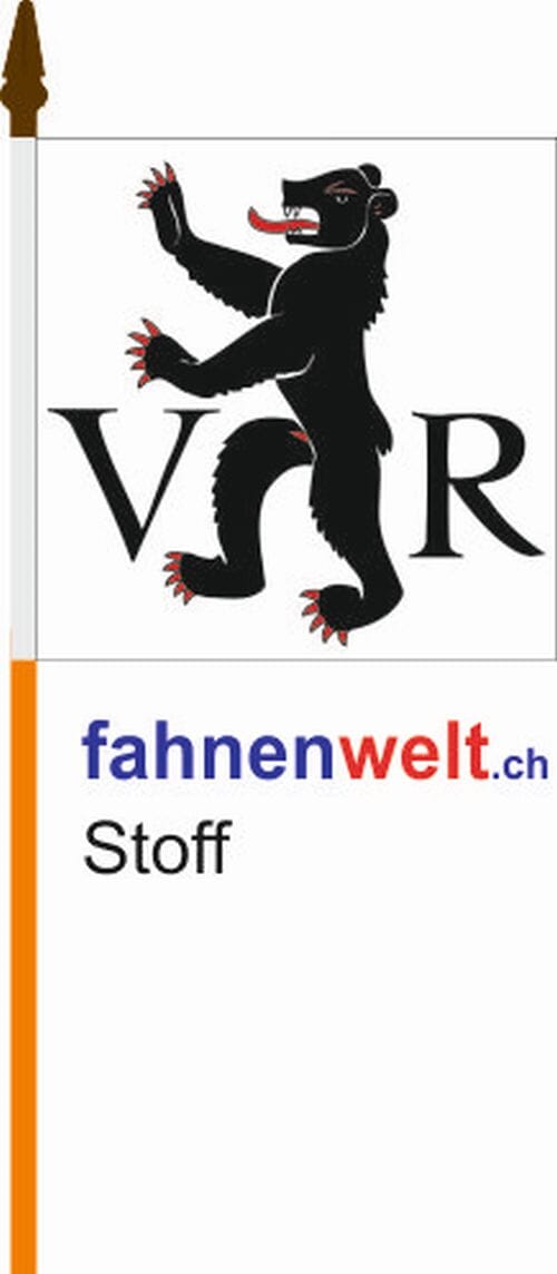 Fahne Appenzell-Ausserrhoden am Stab aus bestem Stoff | 30 x 30 cm - Bild 1