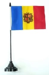 Andorra Tisch-Fahne mit Fuss | 10 x 15 cm - Bild 1