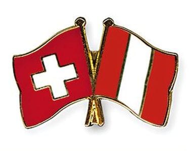 Freundschaftspin Schweiz-Peru | Gr&ouml;sse ca. 22mm - Bild 1
