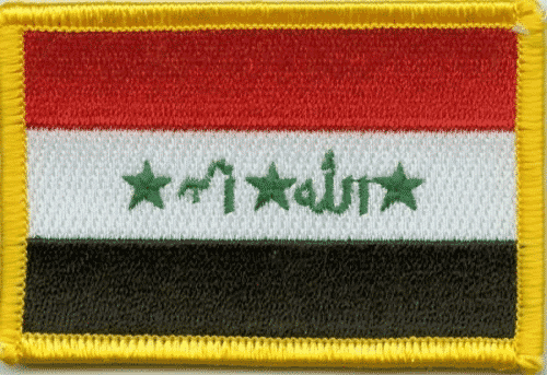 Patch Sticker zum aufb&uuml;geln Irak | 5.5 x 9 cm - Bild 1