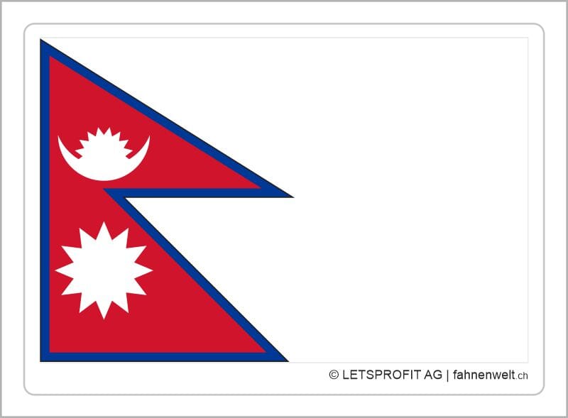 Aufkleber Nepal | 7 x 9.5 cm - Bild 1