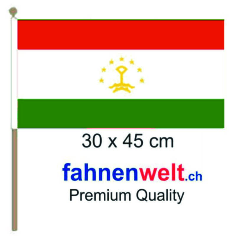 Tadschikistan Fahne / Flagge am Stab | 30 x 45 cm - Bild 1