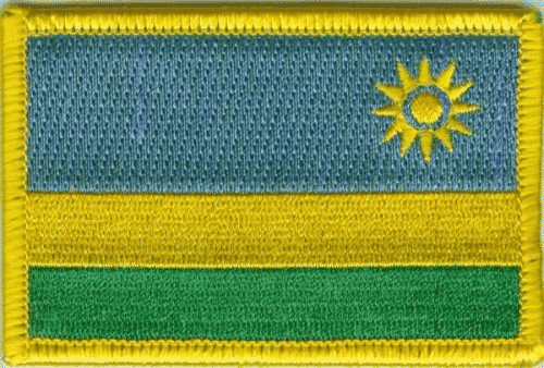 Patch Sticker zum aufb&uuml;geln Ruanda | 5.5 x 9 cm - Bild 1