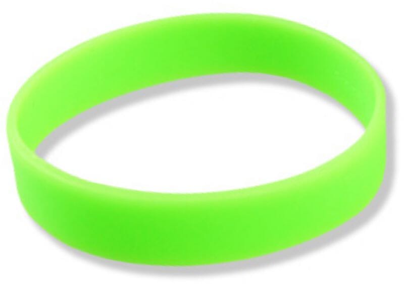 Silikon Armband neon-gr&uuml;n - Bild 1