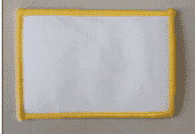 Patch Sticker zum aufb&uuml;geln Uni weiss | 5.5 x 9 cm - Bild 1