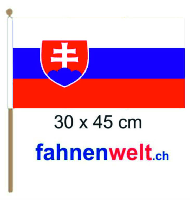 Slowakei Fahne / Flagge am Stab | 30 x 45 cm - Bild 1