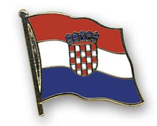 Flaggen Pin Kroatien geschwungen | ca. 20 mm - Bild 1