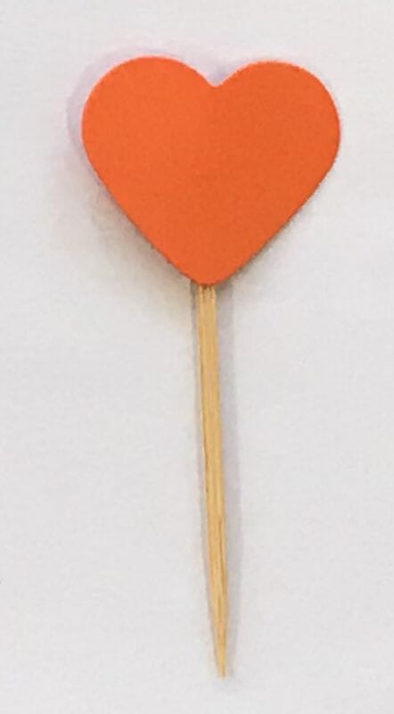 Mini-Fahnen Herz Pack &agrave; 10 St&uuml;ck | 25 x 30 mm - Bild 2