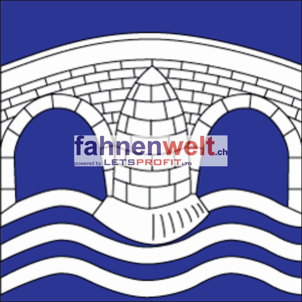 Fahne Gemeinde 8782 R&uuml;ti Ehemalige Gemeinde (GL) | 30 x 30 cm und Gr&ouml;sser - Bild 1