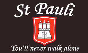 Fan-Fahne St. Pauli You'll never walk alone aus Stoff | 90 x 150 cm - Bild 1