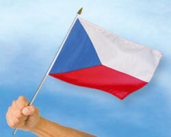 Tschechische Republik Fahne / Flagge am Stab | 30 x 45 cm - Bild 1