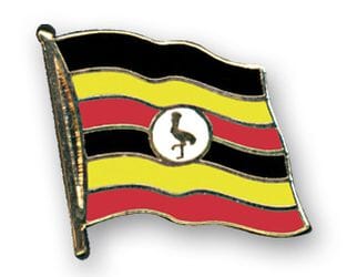 Flaggen Pin Uganda geschwungen | ca. 20 mm - Bild 1