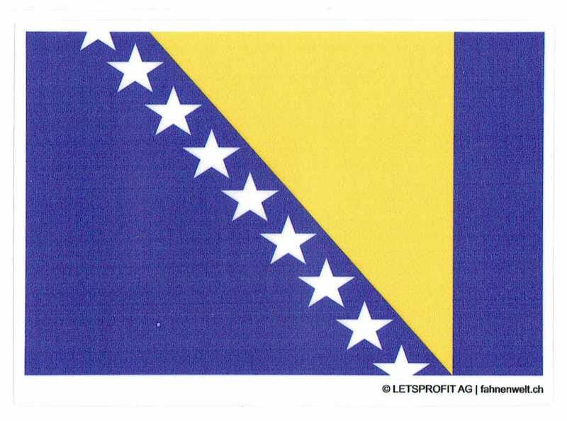 Aufkleber Bosnien Herzegowina | 7 x 9.5 cm - Bild 1