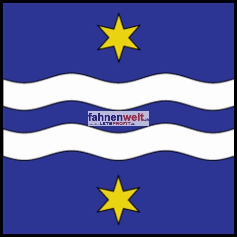 Fahne Gemeinde 9643 Nesslau-Krummenau Ehemalige Gemeinde (SG) | 30 x 30 cm und Gr&ouml;sser - Bild 1