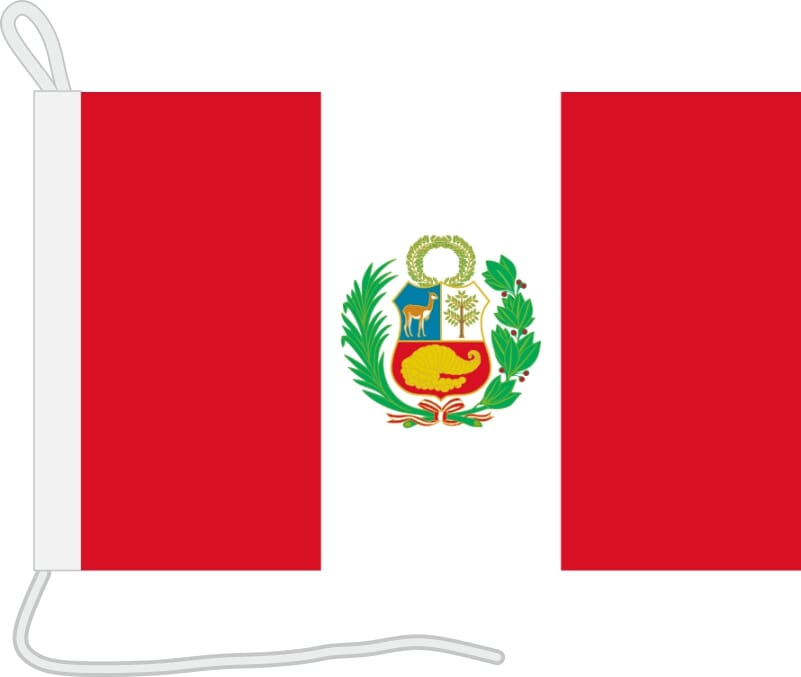 Bootsfahne Peru mit Wappen | 30 x 45 cm - Bild 1