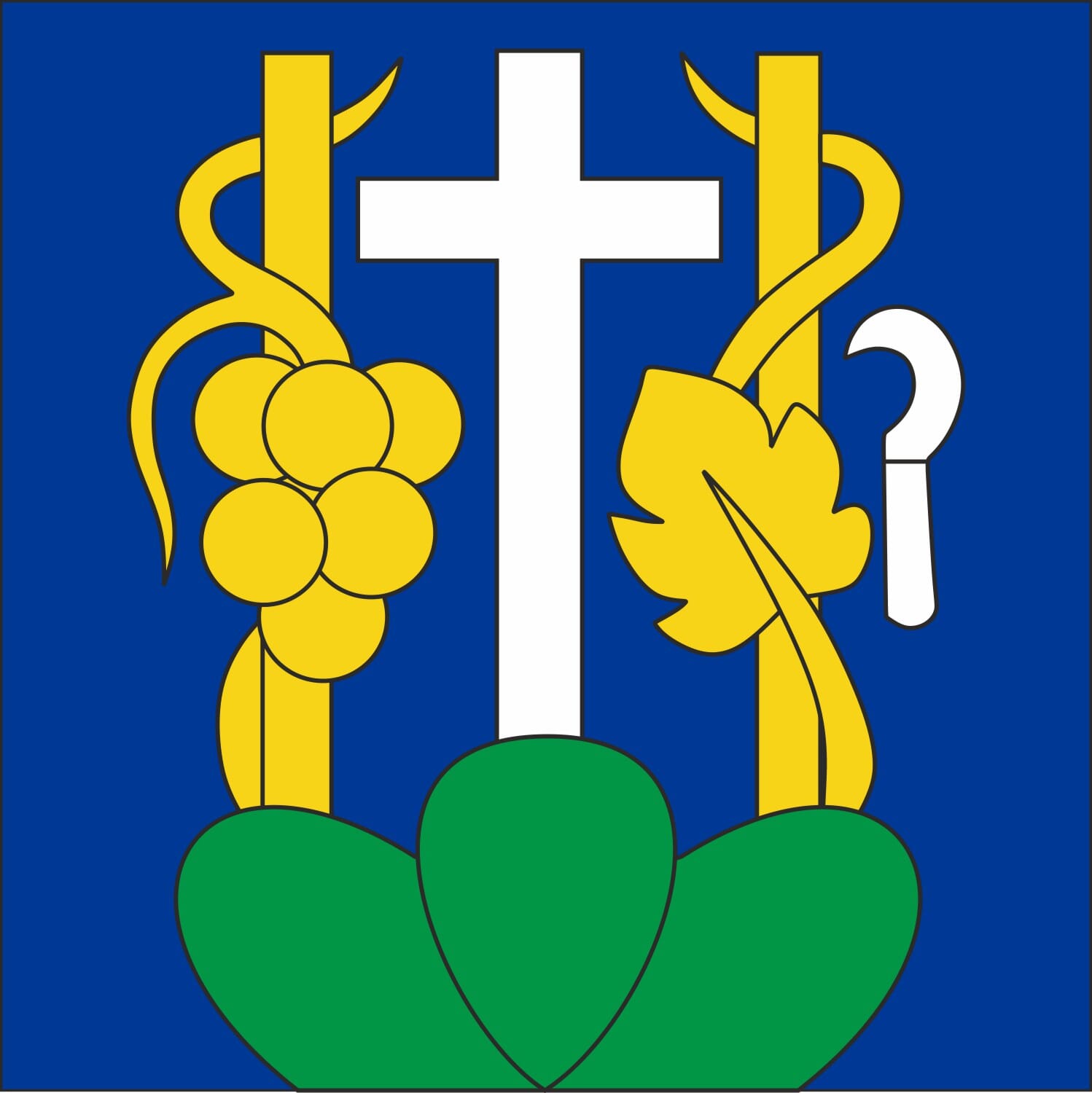 Fahne Gemeinde 2514 Ligerz (BE) | 30 x 30 cm und Gr&ouml;sser - Bild 1
