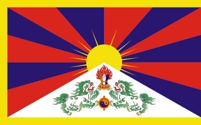 Tibet Fahne gedruckt | 60 x 90 cm - Bild 1