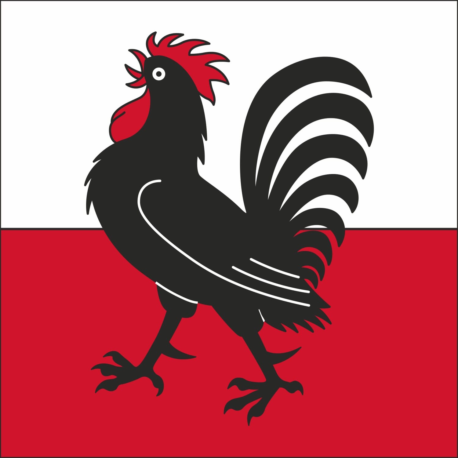 Fahne Gemeinde 1030 Bussigny-pr&egrave;s-Lausanne (VD) | 30 x 30 cm und Gr&ouml;sser - Bild 1