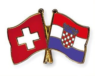 Freundschaftspin Schweiz-Kroatien | Gr&ouml;sse ca. 22mm - Bild 1