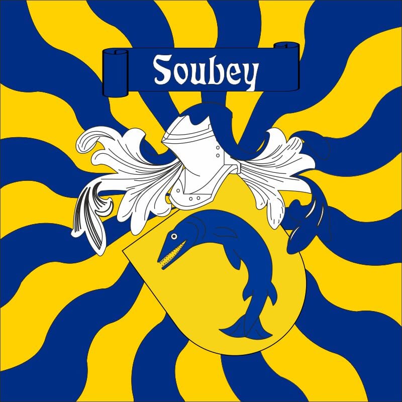 Fahne geflammt Gemeinde 2887 Soubey (JU) | 30 x 30 cm und Gr&ouml;sser - Bild 1