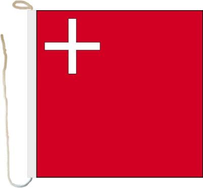 Bootsfahne / Bootsflagge Schwyz | 30 x 30 cm - Bild 1