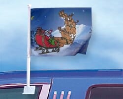 Weihnachtsmann Autofahne / Autoflagge gedruckt | 27 x 36 cm - Bild 1