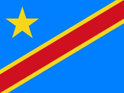 Demokratische Republik Kongo Fahne gedruckt | 60 x 90 cm - Bild 1