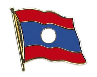 Flaggen Pin Laos geschwungen | ca. 20 mm - Bild 1