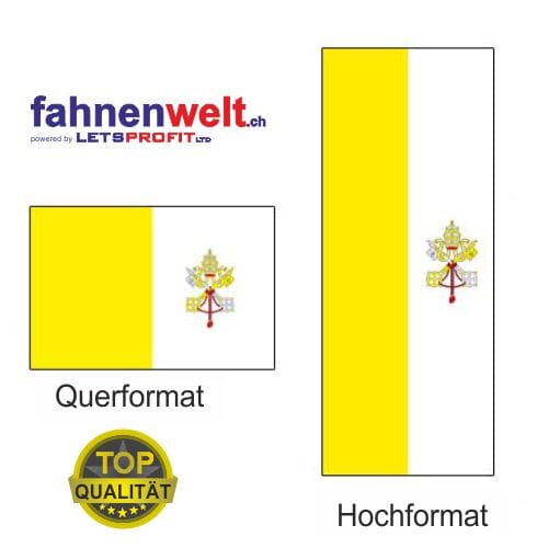 Vatikan Fahne aus Multi-Flag im Hoch- und Querformat | diverse Gr&ouml;ssen - Bild 1