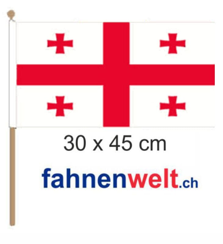 Georgien Fahne / Flagge am Stab | 30 x 45 cm - Bild 1