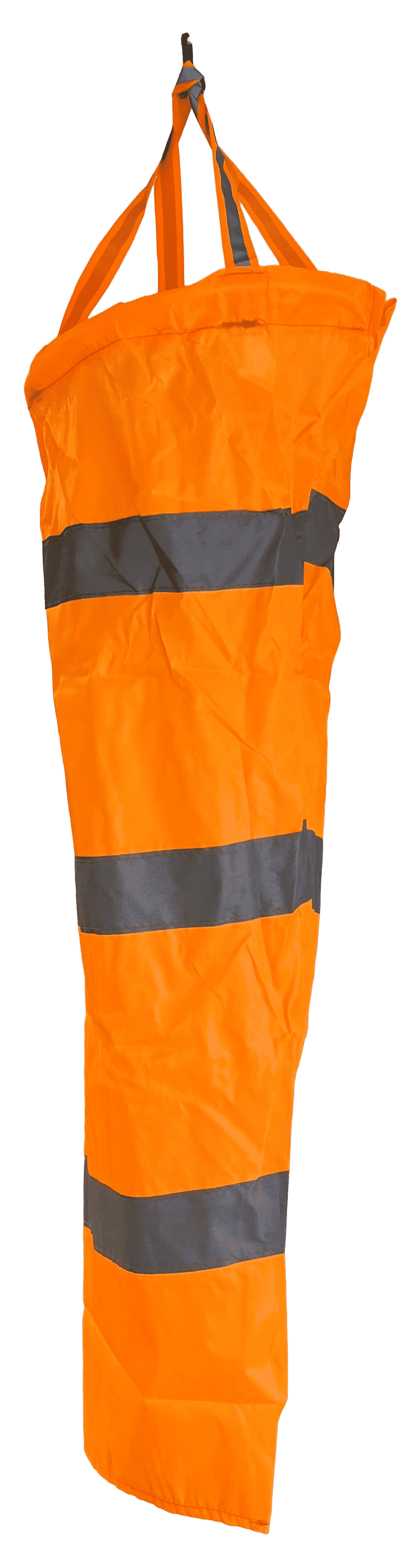 Windsack orange mit Reflexstreifen aus Nylongewebe | 80 cm lang &Oslash; 24 cm - Bild 1