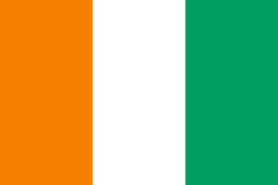 C&ocirc;te d'Ivoire Elfenbeink&uuml;ste gedruckt Querformat | 90 x 150 cm - Bild 1
