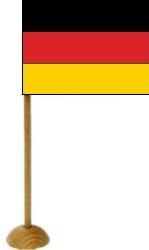 Deutschland Tischf&auml;hnchen mit Fuss | 45 x 70 mm - Bild 1