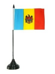 Moldau Moldawien Tisch-Fahne mit Fuss | 10 x 15 cm - Bild 1