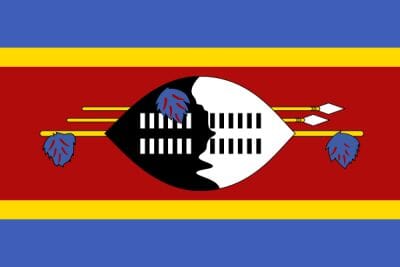 K&ouml;nigreich von Swasiland / Eswatini Fahne gedruckt | 60 x 90 cm - Bild 1