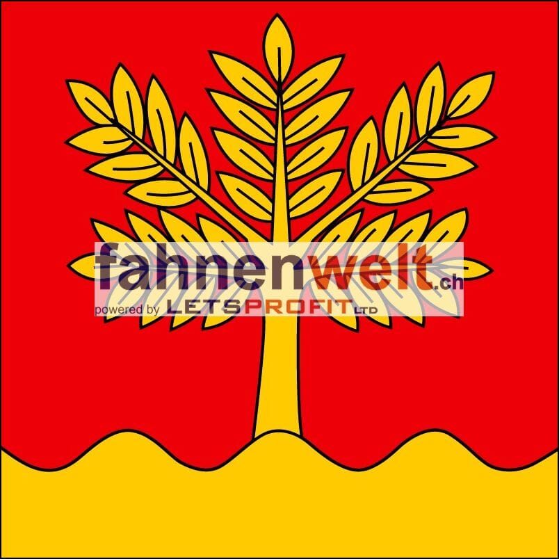 Fahne Gemeinde 3424 Ober&ouml;sch (BE) | 30 x 30 cm und Gr&ouml;sser - Bild 1