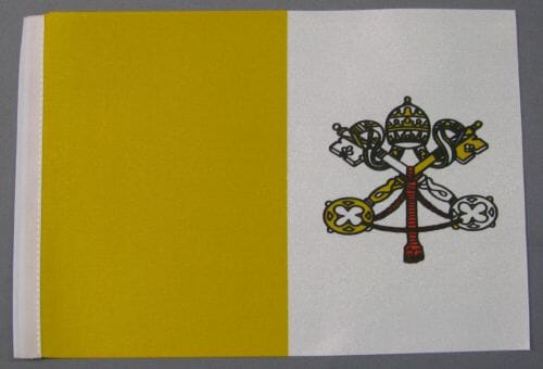 Vatikan Tisch-Fahne DeLuxe ohne St&auml;nder | 15.5 x 24 cm - Bild 2