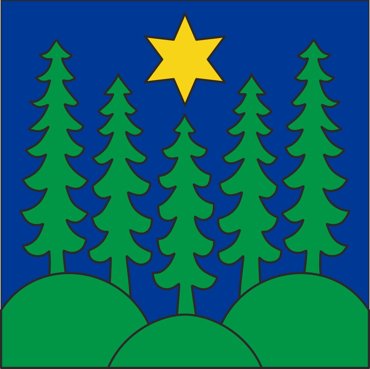 Fahne Gemeinde 4315 Zuzgen (AG) | 30 x 30 cm und Gr&ouml;sser - Bild 1