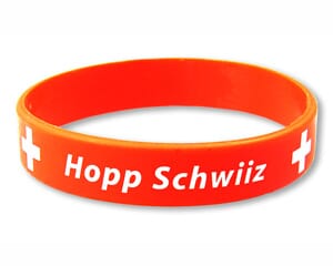 Silikon Armband Hopp-Suisse-Hopp Schwiiz-Forza Svizzera - Bild 1