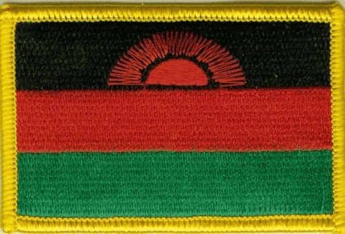 Patch Sticker zum aufb&uuml;geln Malawi | 5.5 x 9 cm - Bild 1