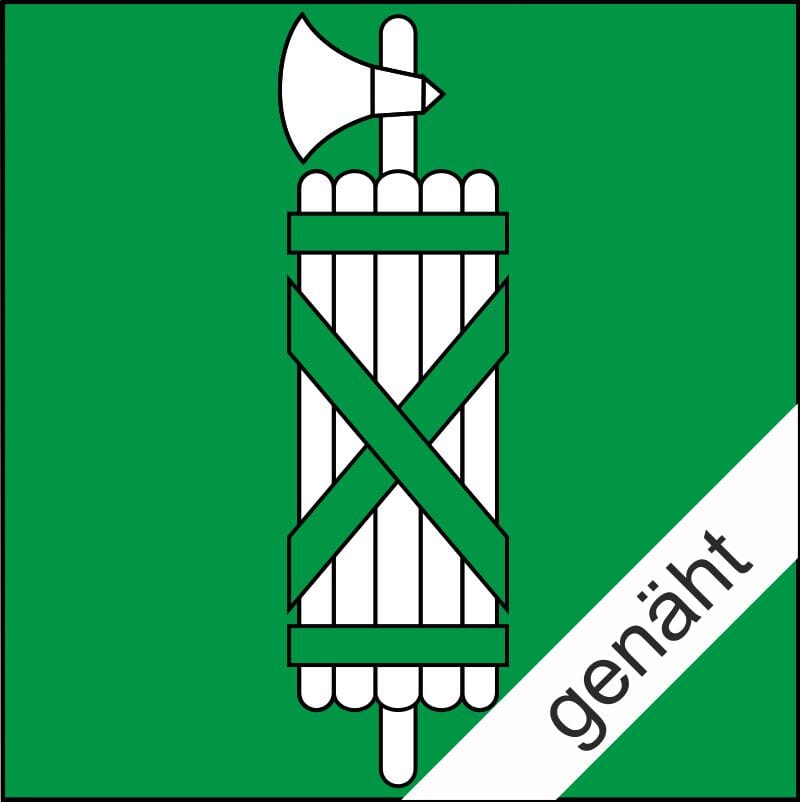 Fahne St. Gallen SG gen&auml;ht / appliziert | 120 x 120 cm - Bild 1