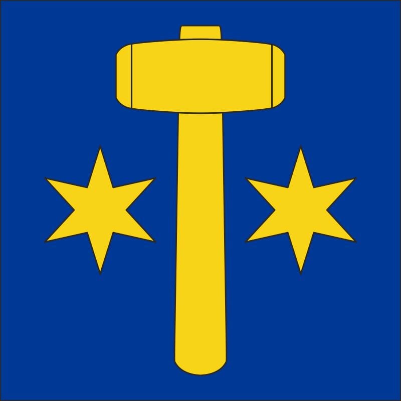 Fahne Gemeinde 7076 Parpan Ehemalige Gemeinde (GR) | 30 x 30 cm und Gr&ouml;sser - Bild 1