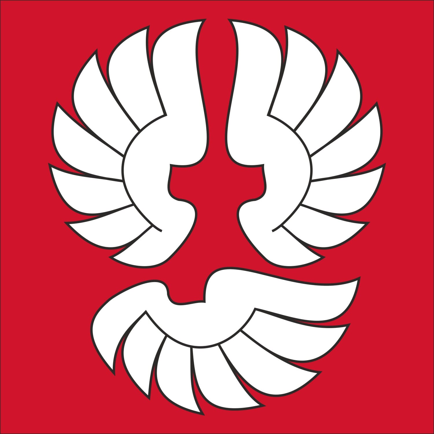 Fahne Gemeinde 3054 Sch&uuml;pfen (BE) | 30 x 30 cm und Gr&ouml;sser - Bild 1