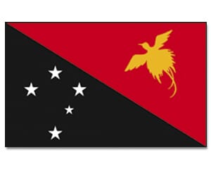 Papua-Neuguinea Hissfahne gedruckt im Querformat | 90 x 150 cm - Bild 1